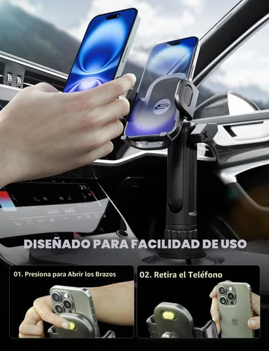 Vista 3 de Bracketron TripGrip - Soporte para teléfono para teléfono, soporte universal para teléfono para automóvil, rotación de 360°, se adapta a