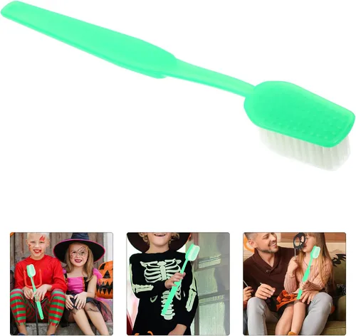 Vista 6 de Toyvian Cepillo de dientes gigante de gran tamaño, juguete novedoso para disfraz de fiesta, Halloween, selfie, foto, decoración divertida