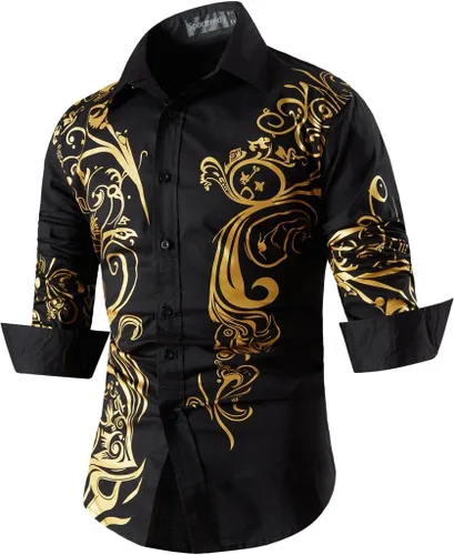 Vista 119 de JZS041, camisa de vestir de manga larga para hombre