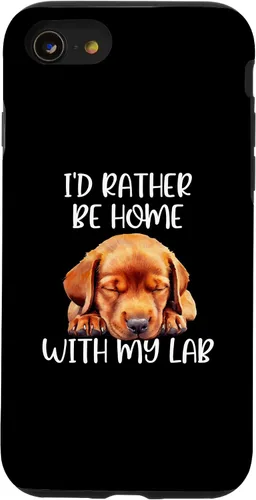 Vista 17 de Funda para iPhone 11 Pro Max Fox Red Lab Mom Dad I'd Rather Be Home Labrador Retriever