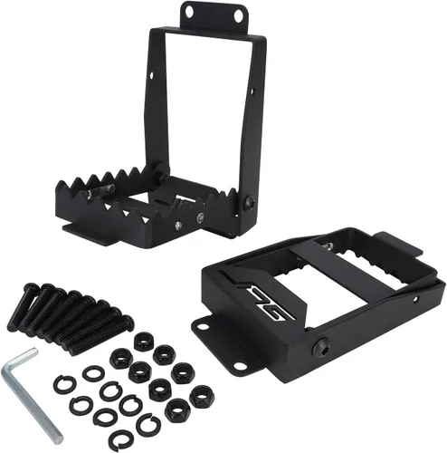 Vista 3 de JFG RACING Reposapiés para pasajero trasero ATV plegable antideslizante pedal para pasajero trasero universal para Polaris Sportsman Scrambler
