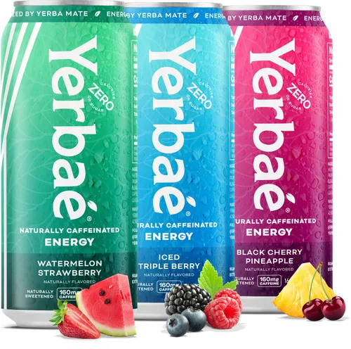 Vista 21 de Yerbae - Agua espumosa mejorada (12 unidades) Energy Yerba Mate 340 ml, lata