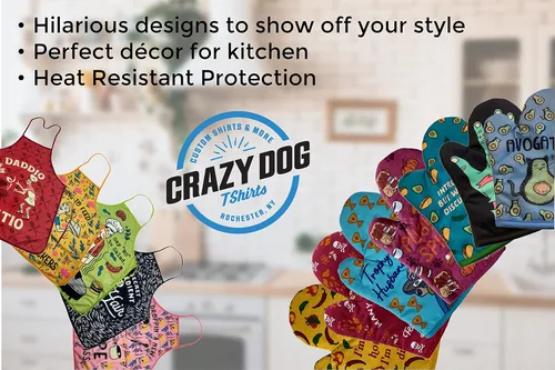 Vista 3 de Crazy Dog T-Shirts Di no a la ensalada Divertido patio trasero Bar-B-Que Carne Gráfico Accesorios de Cocina Divertidos Gráficos Ropa de Cocina Cool