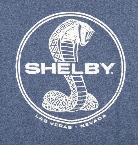 Vista 4 de Shelby Cobra Snake Logo Camiseta y Sombrero Combo Azul