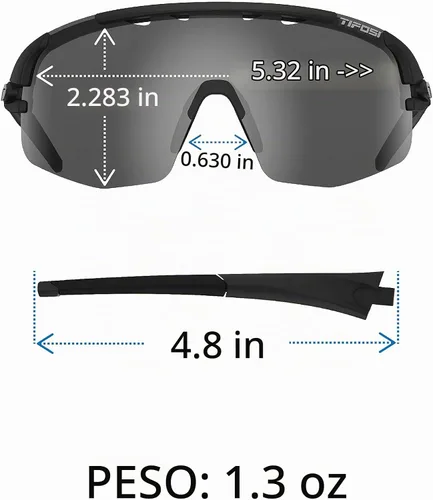 Vista 5 de Tifosi Optics Sledge Lite Gafas de sol Rosa Cristal (Azul Clarión/Rojo Ac/Lentes Transparentes)