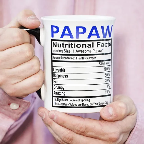 Vista 6 de Cottage Creek Tazas Taza de café Papaw Tazas de café grandes de cerámica de 16 onzas para abuelo, papá, papá, pappy Regalos para hombres