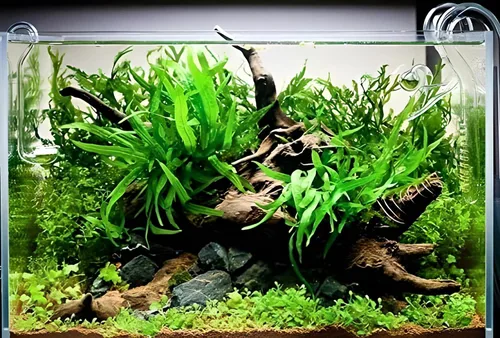 Vista 5 de Helecho de Java de raíz desnuda Microsorum Pteropus - Planta de acuario de agua dulce de baja luz