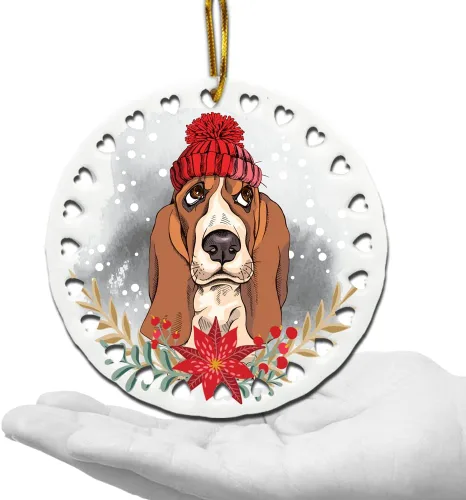 Vista 11 de BELLA BUSTA -Adorno de Navidad para perros, decoración navideña para amantes de los perros, estampado de Navidad UV