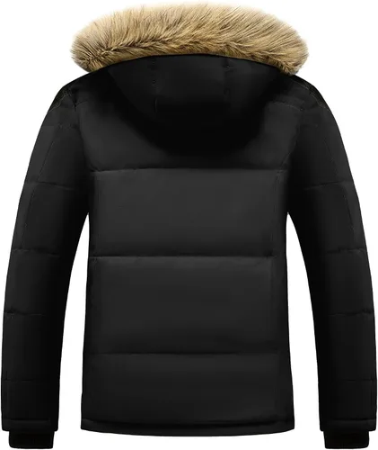 Vista 3 de Chaqueta de esquí impermeable de invierno para hombre, abrigo con capucha cálido y resistente al viento
