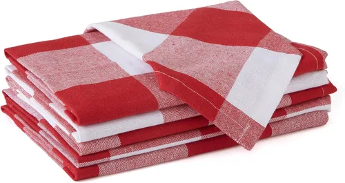 Vista 52 de Encasa XO Juego de 12 servilletas de tela de cóctel Servilletas de mesa de algodón puro Tamaño (9 x 9 pulgadas) Coral Solid Lavable a máquina