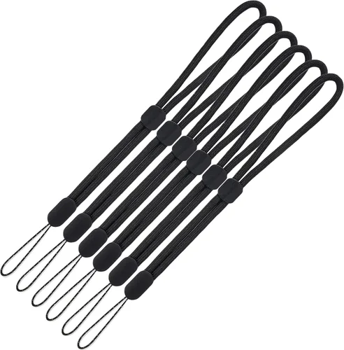 Vista 5 de YOUOWO Cordones de muñeca de longitud ajustable, 6 piezas, correa pequeña, cordón corto para llaves, fundas de teléfono, llavero USB