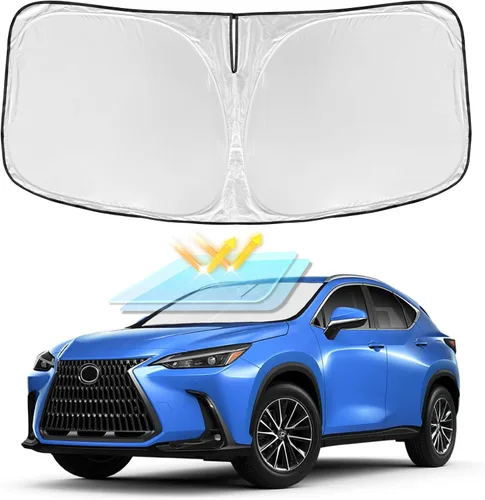 Vista 82 de Parasol de 4 capas para parabrisas, ajuste personalizado, tela 240T