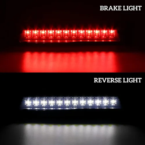 Vista 2 de Tercera luz de freno LED para Ram 1500 2500 3500 94-01, KEWISAUTO negro ahumado LED 3ª luz trasera de freno trasero para Dodge Ram 1500 2500 3500
