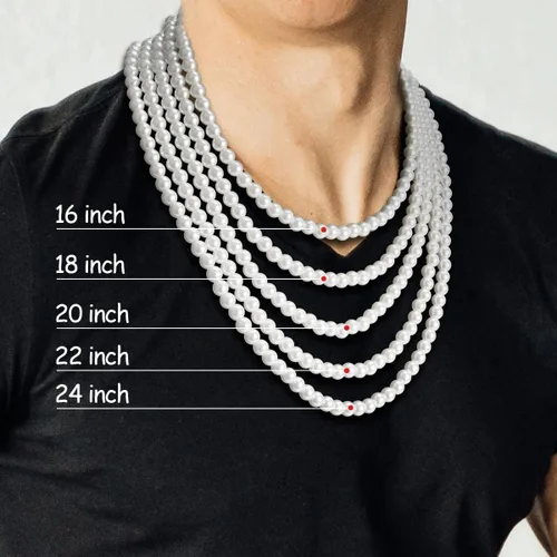 Vista 4 de Collar de perlas para hombre collar de perlas blancas para mujer collar redondo de perlas joyería de perlas Cuenta Cuenta