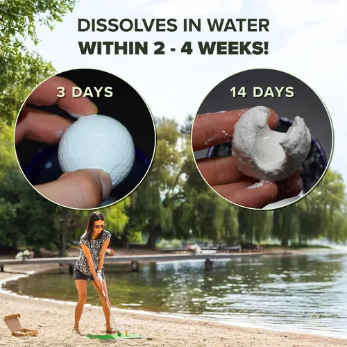Vista 4 de Biodegradable Golf Balls BGB disolvible en agua Regalo de golf ecológico Soluble en agua Perfecto para práctica al aire libre Se disuelve