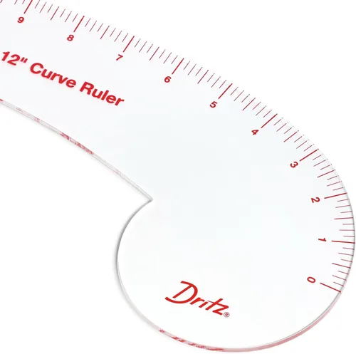 Vista 3 de Dritz Regla curva de 12" para patronaje, transparente