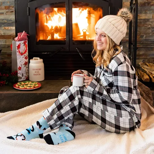 Vista 5 de Lavley Divertidos calcetines navideños para otoñoinvierno Navidad, Halloween, regalos de Acción de Gracias para adultos, adolescentes y niños