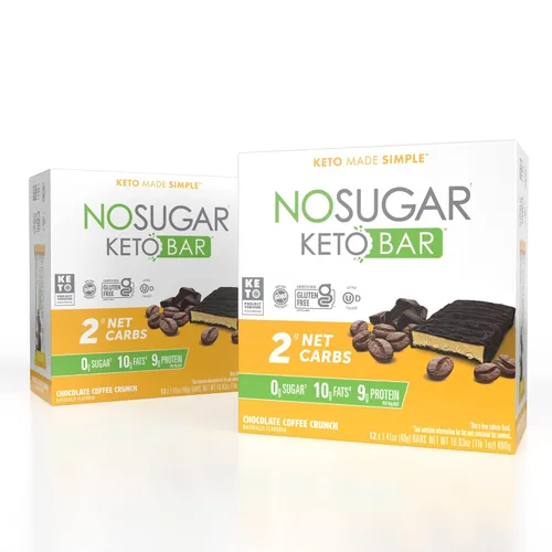 Vista 8 de Snack Keto Bar sin azúcar, bajo en carbohidratos, sin azúcar, con macros aptos para dieta cetogénica