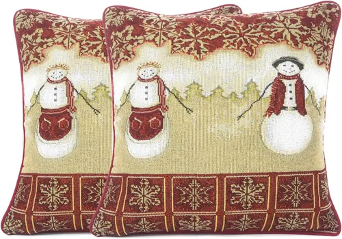 Vista 15 de Tache 6250-CC - Funda de cojín tejida para cojín festivo con diseño floral de Navidad, diseño floral, color rojo, 1 pieza de 16 x 16 pulgadas
