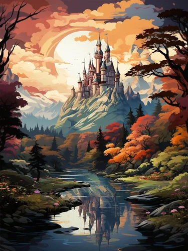 Vista 16 de Meothan Kits de pintura por números para adultos enmarcados, pintura de otoño por números para adultos principiantes, kits de pintura de calabaza