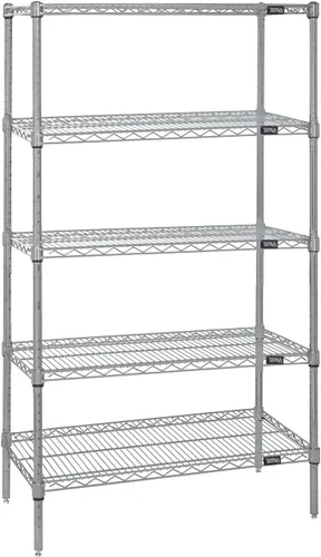 Vista 19 de Quantum Storage Systems WR74-1824BK Kit de inicio para estantería de alambre de 4 niveles de altura de 74 pulgadas, acabado negro, 18 pulgadas