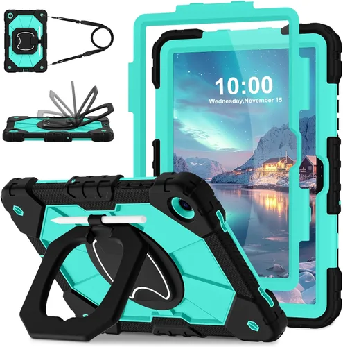 Vista 11 de WESOROL Funda para Samsung Galaxy Tab S10 Lite/S10 FE/S9 FE/S9 10.9/11 pulgadas (2025/2023), Funda para Tableta Galaxy Tab S9 a prueba de golpes