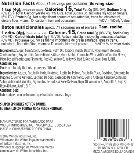 Vista 3 de Wilton Rainbow Sprinkles Mix, 10 oz.