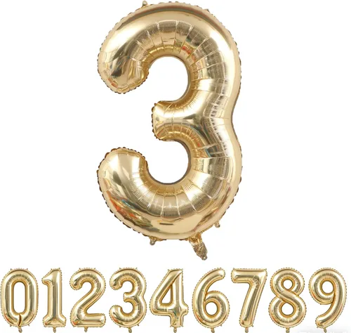 Vista 46 de Globo dorado claro con el número 0 de aluminio de 40 pulgadas, color oro champán, globo de helio 0 Mylar Oro claro 0