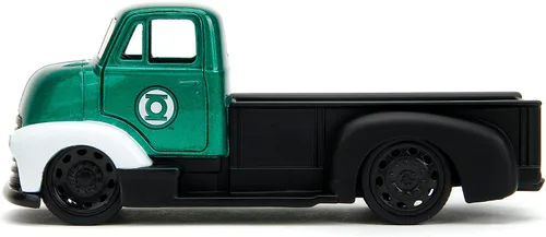 Vista 5 de Jada DC Comics 1:32 1952 Chevrolet COE Pickup - Coche fundido a presión y figura de linterna verde de 1.65 pulgadas, juguetes para niños y adultos