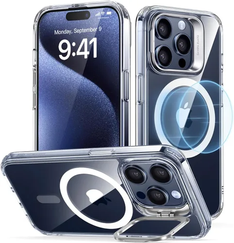 Vista 70 de ESR Funda para iPhone Air con soporte de almacenamiento, compatible con MagSafe, protección contra caídas de grado militar, funda magnética