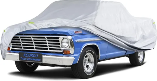 Vista 23 de KouKou Funda impermeable para automóvil para todo tipo de clima, 7 capas para automóviles con cremallera, ajuste universal para sedán, Honda Civic
