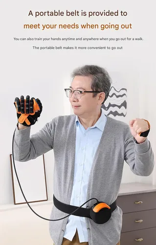 Vista 9 de Guantes de robot de rehabilitación, dispositivo de recuperación de mano de golpe, equipo de terapia de accidente cerebrovascular para adultos, 5