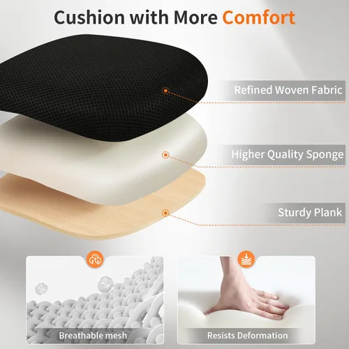 Vista 7 de BestOffice Silla de Oficina Ergonómica Barata Silla de Escritorio de Malla Silla de Computadora Soporte Lumbar Ejecutiva Moderna Taburete Ajustable