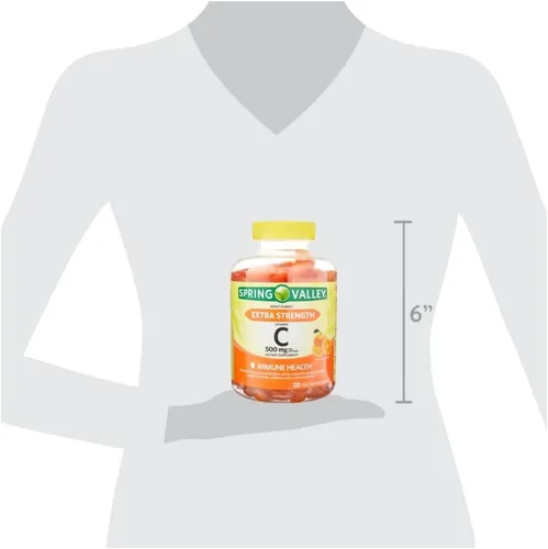 Vista 2 de Spring Valley Extra Strength Vitamina C, 500 mg de gomitas vegetarianas, 120 unidades + Better Guide Vitaminas Suplementos Book Free no se pueden