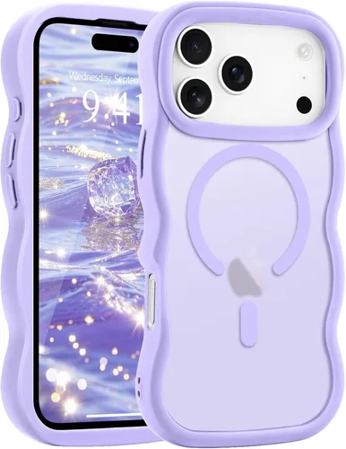 Vista 57 de Pepmune - Funda para iPhone 12 Pro Max con marco ondulado y estructura rígida, color mate claro, cubierta trasera unisex, compatible con Magsafe
