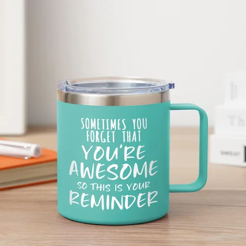 Vista 7 de NOWWISH Regalos para Ella, Taza de Café "Sometimes You Forget You're Awesome", Regalos Inspiradores, Regalos de Agradecimiento y Apreciación