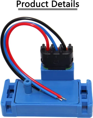 Vista 4 de Sensor de Presión Absoluta MAP de Colector de 3 Bares con Turbo Boost y Conector de Cable Pigtail 12223861 Compatible con GM Chevy Buick GMC Pontiac