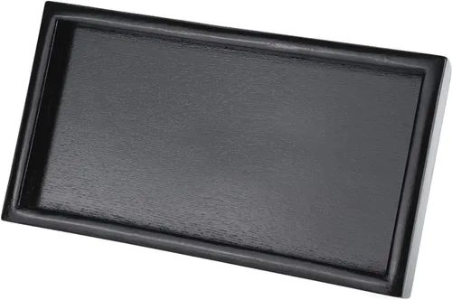 Vista 6 de Bandeja de té con forma rectangular de madera maciza versátil para té, café, aperitivos, comidas, bandeja para servir, platos de restaurante