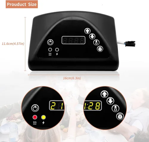 Vista 2 de Panel de control digital, piezas de repuesto Masterbuilt, compatible con Masterbuilt MB20071317/ 20071117/ 21071218 y más modelos de ahumadores
