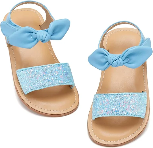 Vista 32 de Kiderence Sandalias de niña de las flores para niñas pequeñas, zapatos de Ck303 Oro