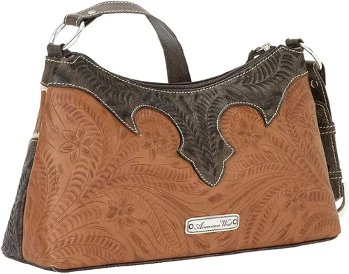 Vista 2 de American West Hobo de cuero - Bolso de hombro con cremallera