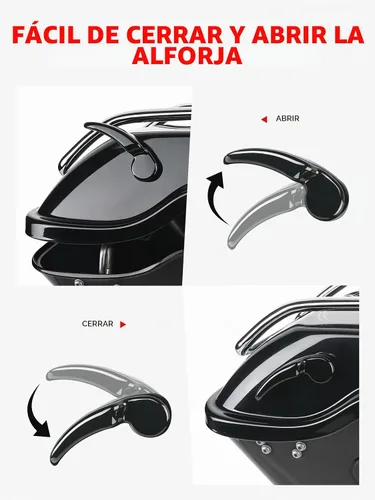 Vista 5 de Kit de cierre de alforja Amazicha Acero inoxidable con elevador de bolsa de sillín negro brillante para Harley Davidson Touring Street Glide Electra