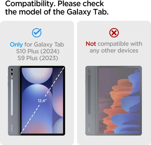 Vista 2 de Spigen Funda rígida protectora para Galaxy Tab S10 Plus (2024), Galaxy Tab S9 Plus (2023), Tough Armor Pro con soporte y soporte para S Pen, 12.4