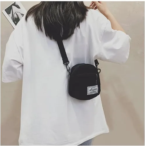 Vista 6 de Bolso de lona pequeño bolso cruzado para hombre, bolsos para mujer, bolso cruzado estético