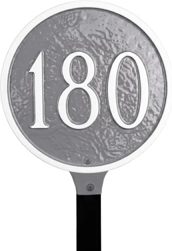 Vista 16 de Montague - Placa circular de metal con estaca para césped, 6.5 x 6.5 pulgadas, cobre antiguo/cobre