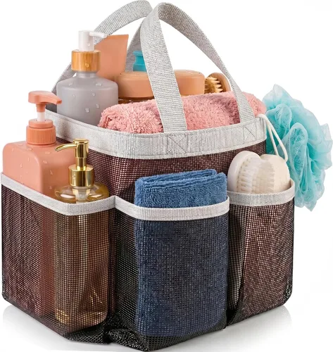 Vista 11 de Handy Laundry Cortina de ducha organizadora de baño -9 bolsillos- Perfecto para organizar el baño en casa, tus artículos de tocador y juguetes