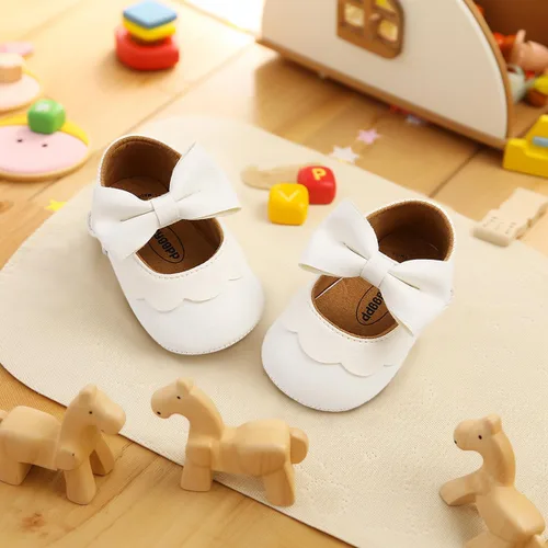 Vista 5 de CENCIRILY Zapatos planos Mary Jane para bebés y niñas, antideslizantes, suela suave, para antes de caminar, zapatos de vestir de boda