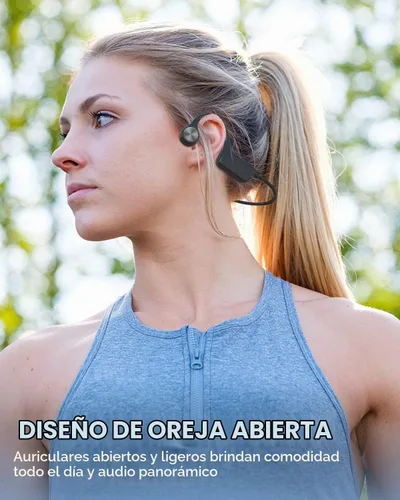 Vista 3 de MONODEAL Auriculares de conducción ósea Bluetooth IPX5 impermeables