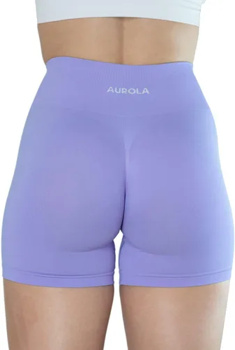 Vista 2 de AUROLA Dream Collection - Pantalones cortos de entrenamiento para mujer, sin costuras, suaves, de cintura alta, pantalones cortos de gimnasio