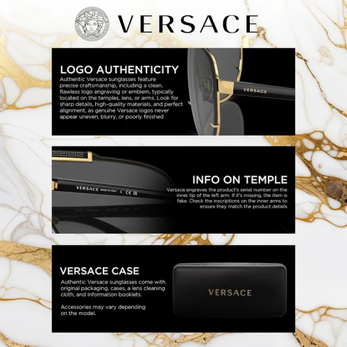 Vista 6 de Versace VE2251 Navigator Gafas de sol con kit de gafas de lujo eSHADES, Oro Gris Oscuro 2.480 in